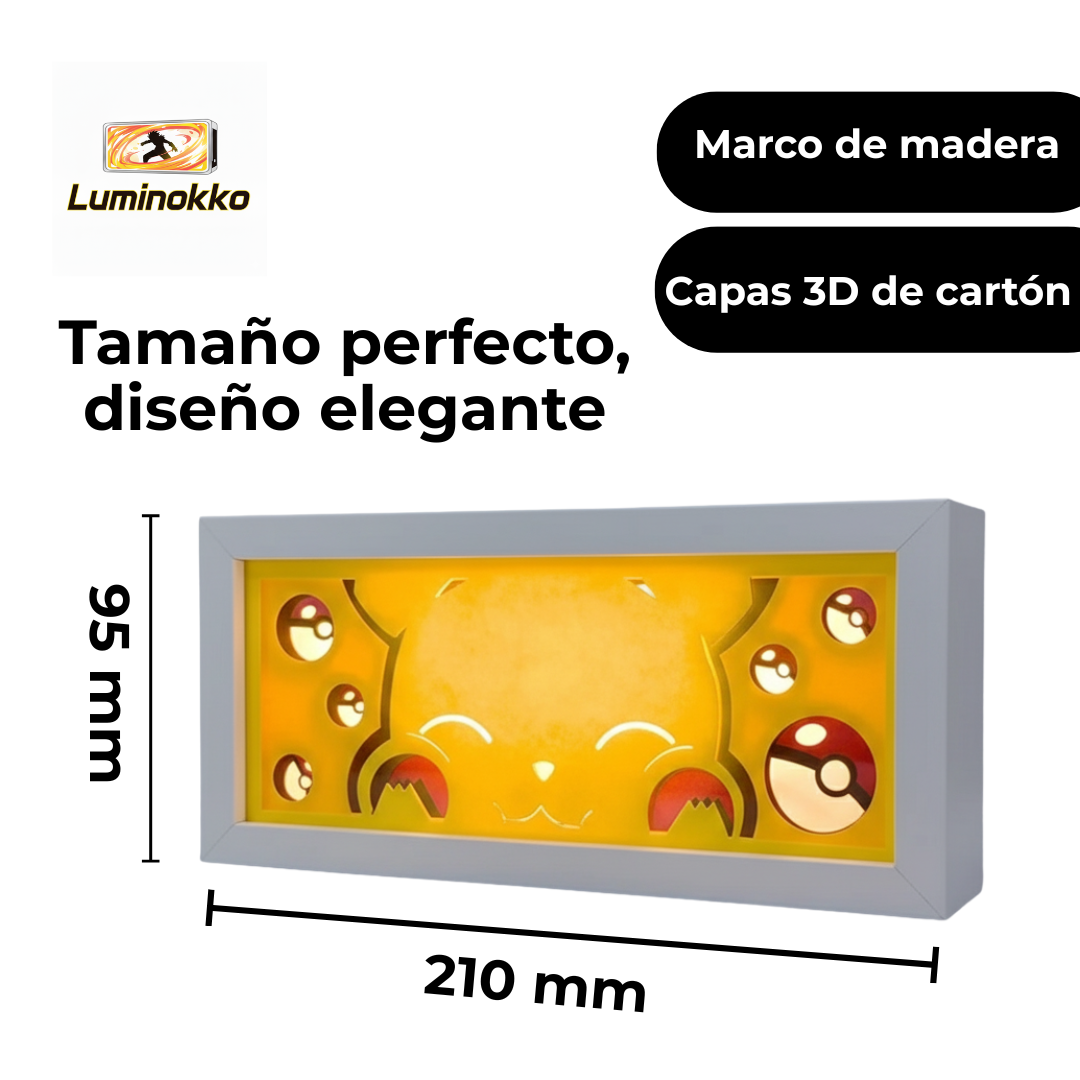 Caja de Luz Anime 3D – Ilumina a tu Personaje Favorito ✨