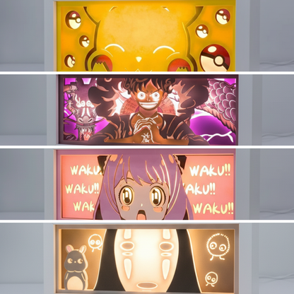 Caja de Luz Anime 3D – Ilumina a tu Personaje Favorito ✨